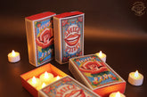 Festive Gift Pack: 'WITH LOVE' Matchbox Gift Box with 8 electric tea lights